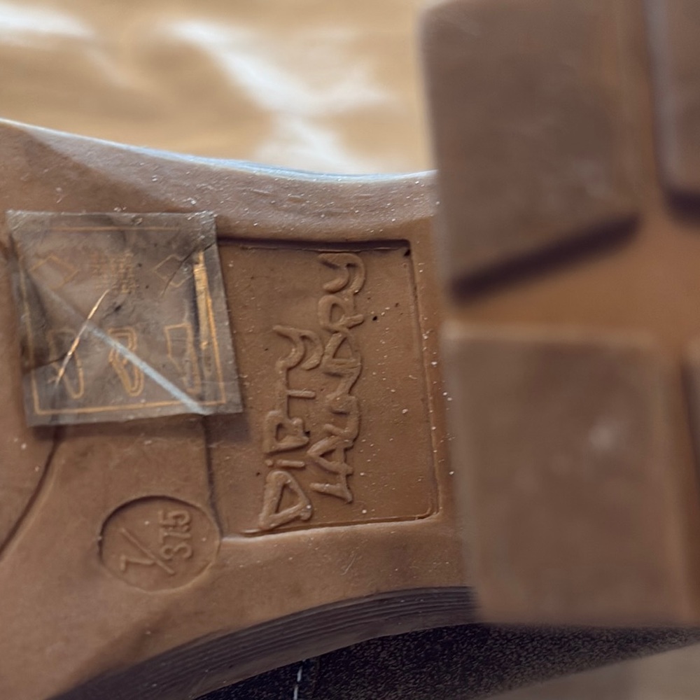 Dirty Laundry Gray and Brown Heeled Boots with Chunky Heel - Picture 2 of 4